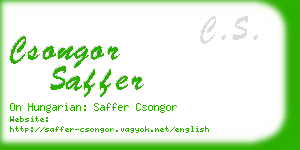 csongor saffer business card